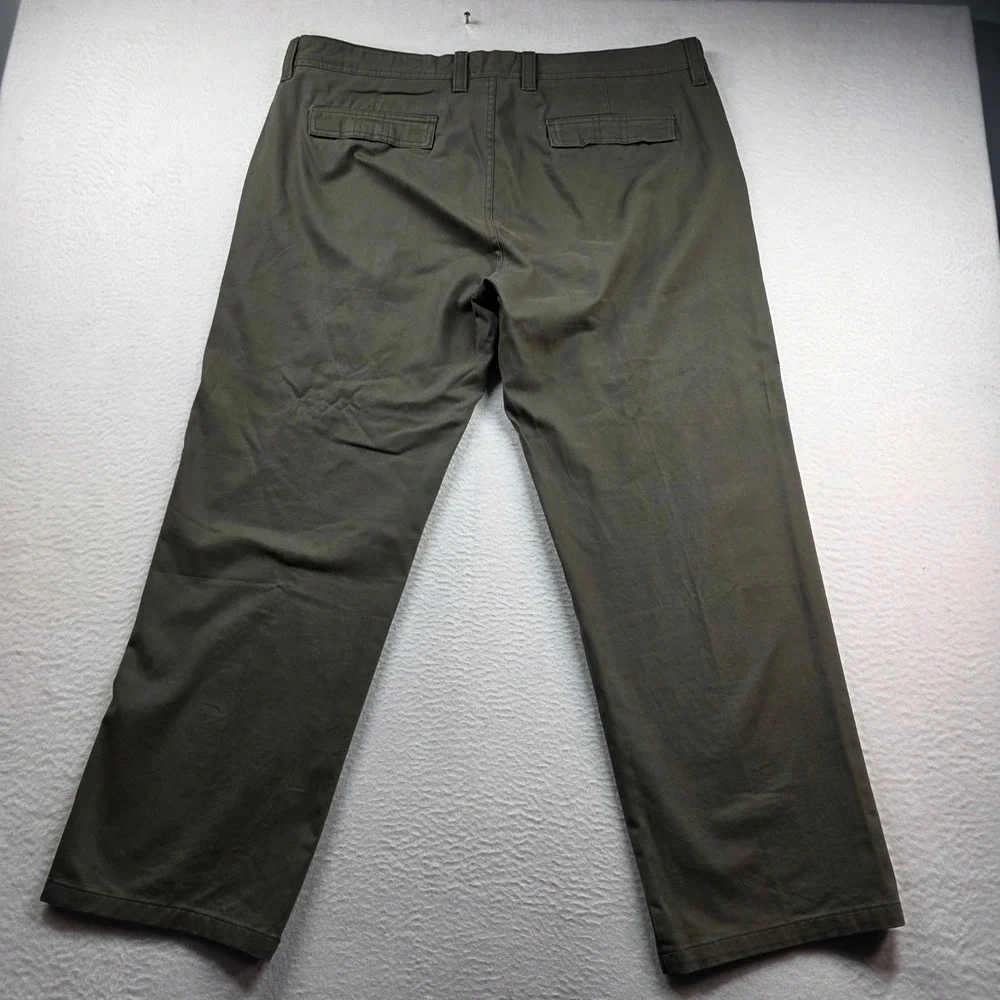 Weatherproof Pants Mens 40x30 Olive Green Cotton‎ Twill Straight Chino SCWP700